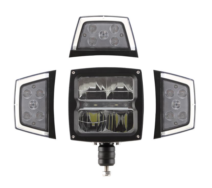 Auravalo LED 4 toiminnolla + lämpölinssi 12-30V DC