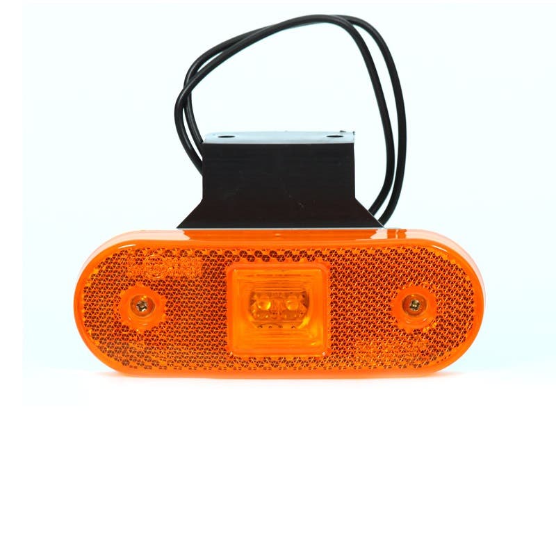 Sivuäärivalo Oranssi LED Heijastimella, sis. kiinnike