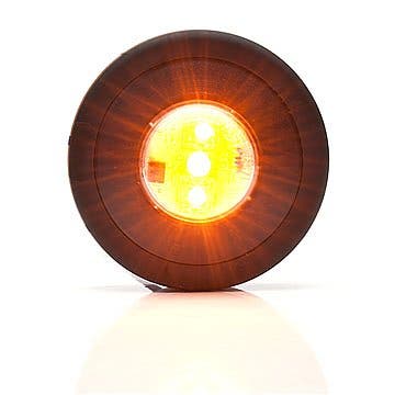 Sivuäärivalo Pyöreä Oranssi LED Kirkas Linssi 21 mm Reikään