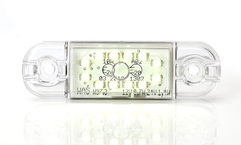 Äärivalo Slim Valkoinen LED Kirkas Linssi