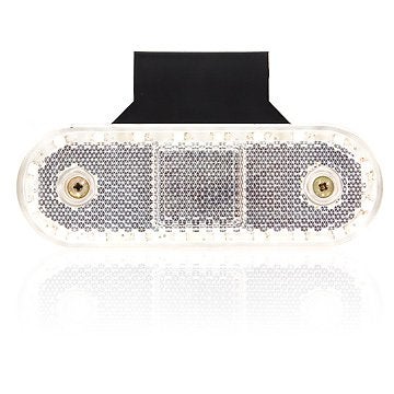 Äärivalo Valkoinen LED Heijastimella, sis. Kulmakiinnike